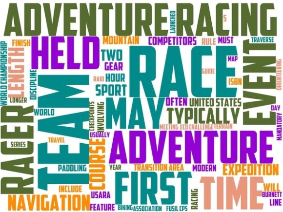 Adventure Racing Wordart Print