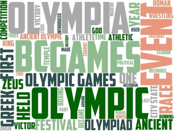 Ancient Games Wordart Background