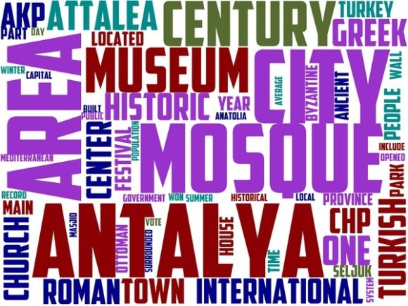 Antalya Wordart Sticker: Inspire Creativity with Hand-Drawn, Colorful Word Clouds