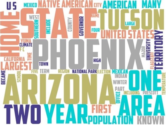 Arizona Wordart Skinny Tumbler
