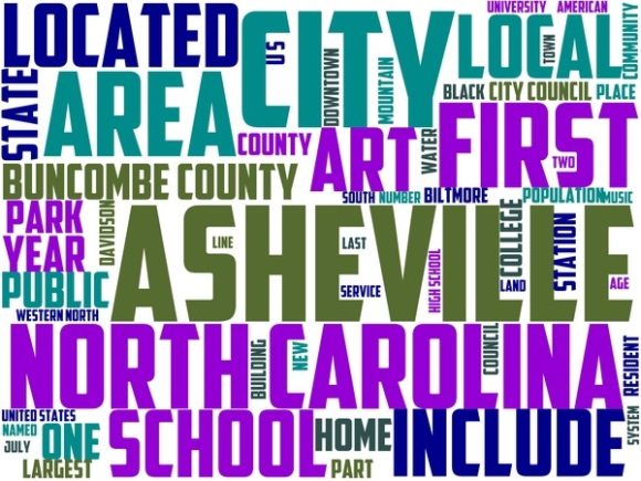Asheville Wordart Book Cover
