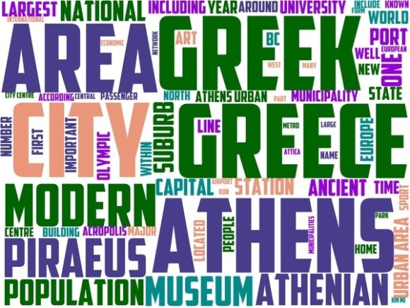 Athens Wordart Tumbler: A Hand-Drawn Word Cloud for Creative Projects