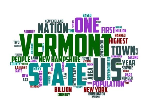 Vermont Typography Banner: A Hand-Drawn Word Cloud for Creative Expression & Brand Inspiration