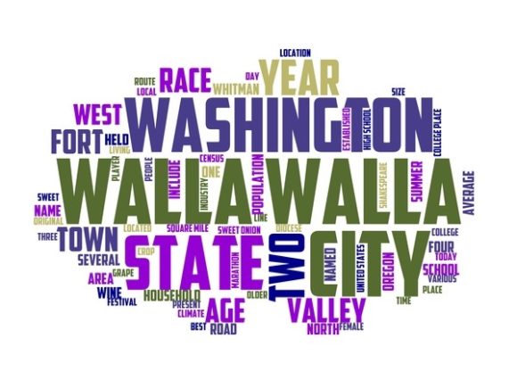Walla Walla Typography Tie Dye