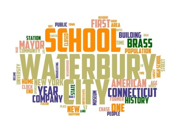 Waterbury Typography Print: Your Hand-Drawn Word Cloud for Real-Life Creativity