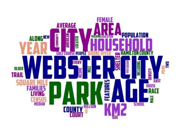 Webster City Typography Skinny Tumbler