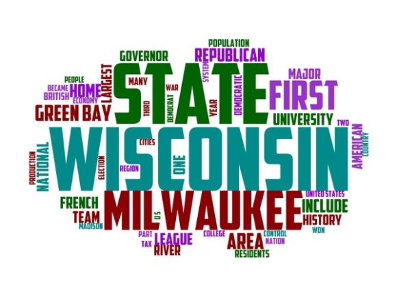 Wisconsin Typography Tie Dye