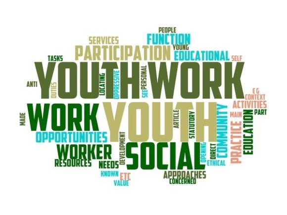 Youth Worker Typography Tie-Dye: A Vibrant Word Cloud for Creative Expression & Everyday Inspiration